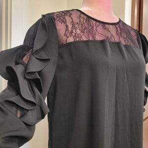 NWT Philosophy Elegant Black Lace Sleeve Dress
